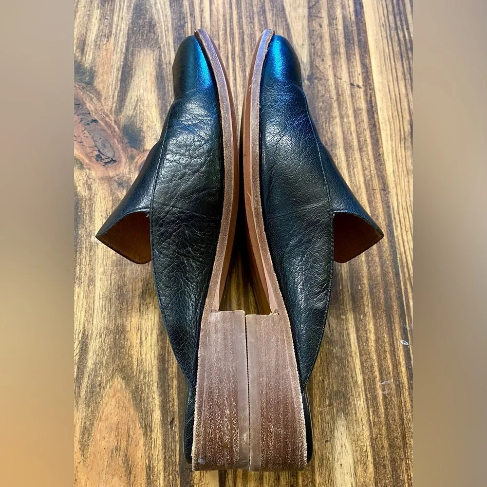 Madewell Womens The Frances Skimmer Mules Leather Black Retail $130 sz 7.5 - Picture 4 of 8